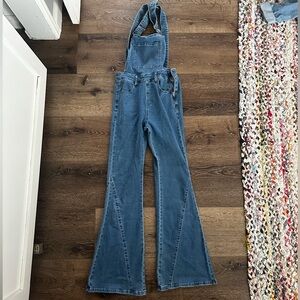 La Lavon bell bottom overall jeans